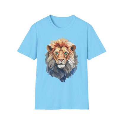 Floral Lion Shirt Unisex Tee Softstyle Gildan 64000 Comfort Fit