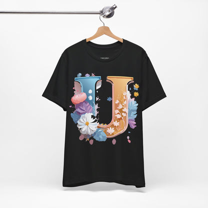 Natural Cotton Tee Shirt - Letters Collection - U Printify