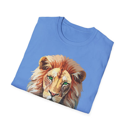 Gildan Softstyle Lion Shirt Unisex Floral Tee Animal Print Tee