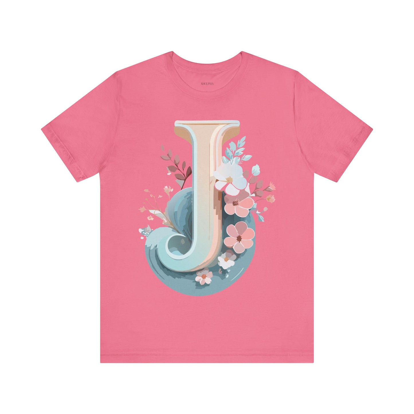 Natural Cotton Tee Shirt - Letters Collection - J