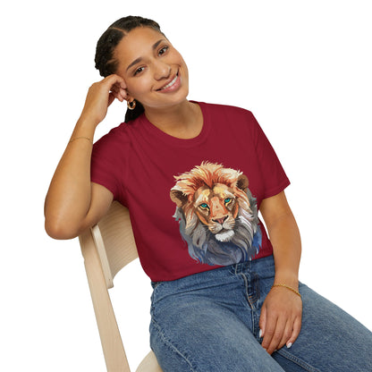 Floral Lion Shirt Unisex Tee Softstyle Gildan 64000 Comfort Fit