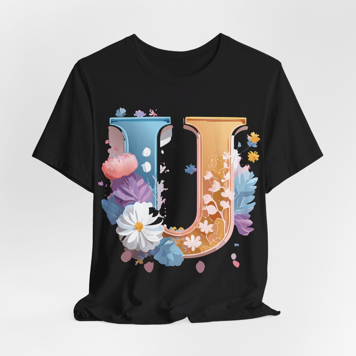 Natural Cotton Tee Shirt - Letters Collection - U