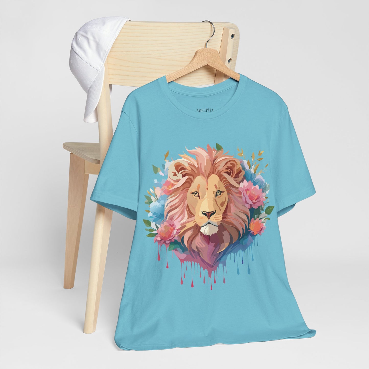 Natural Cotton Tee Shirt with Lion