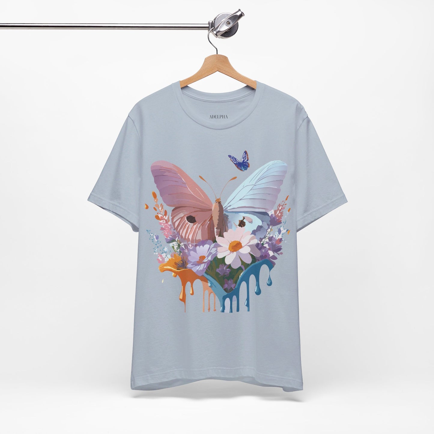 T-shirt en coton naturel avec papillon