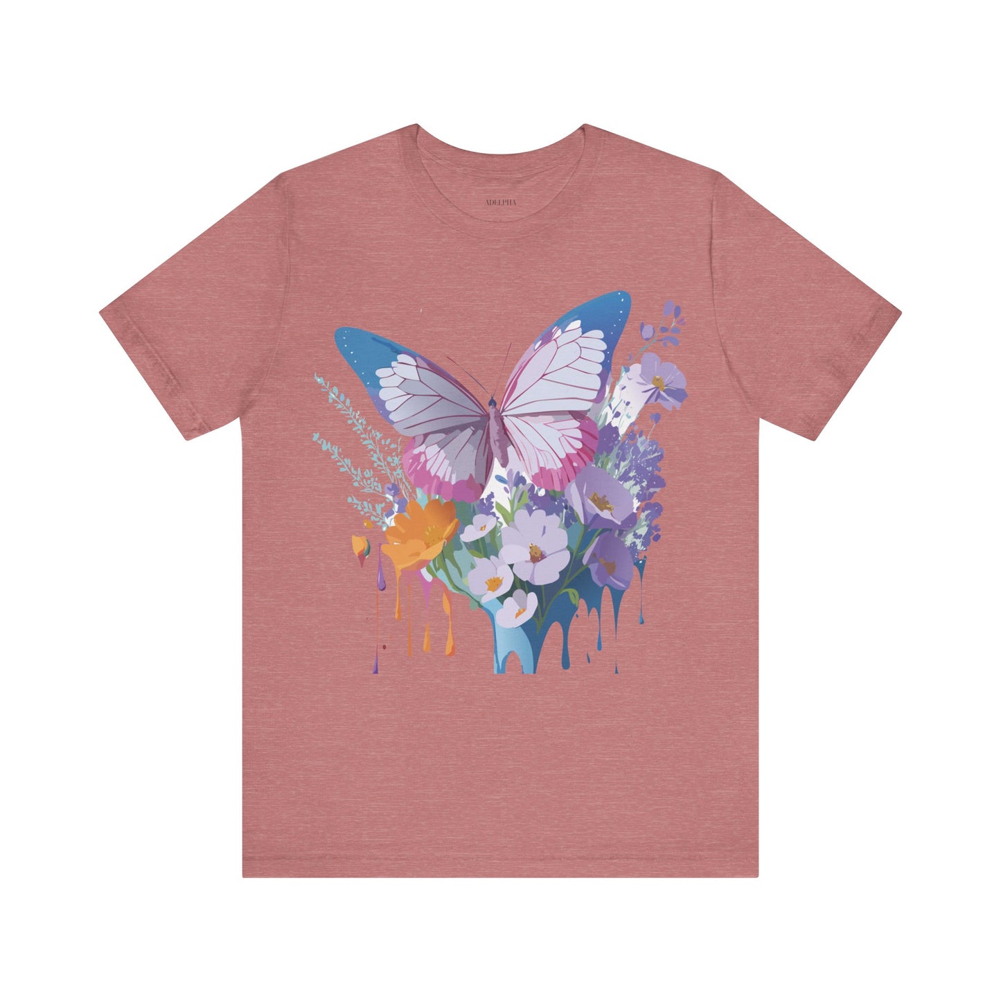 T-Shirt aus natürlicher Baumwolle mit Schmetterling