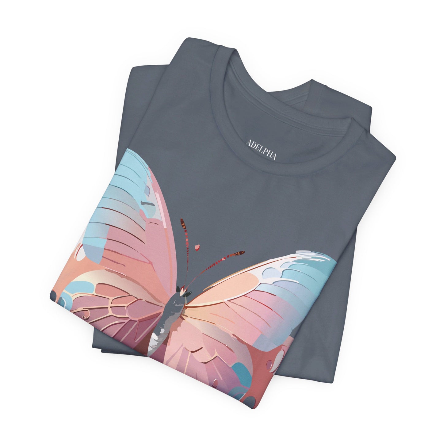 T-Shirt aus natürlicher Baumwolle mit Schmetterling