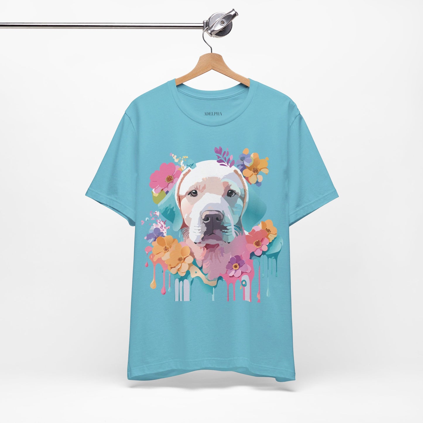 Natural Cotton Tee Shirt with Dog