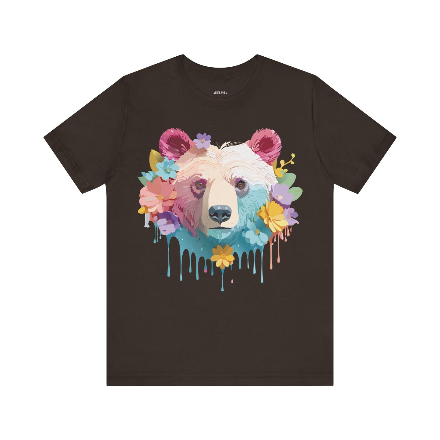 Natural Cotton Tee Shirt with Bear