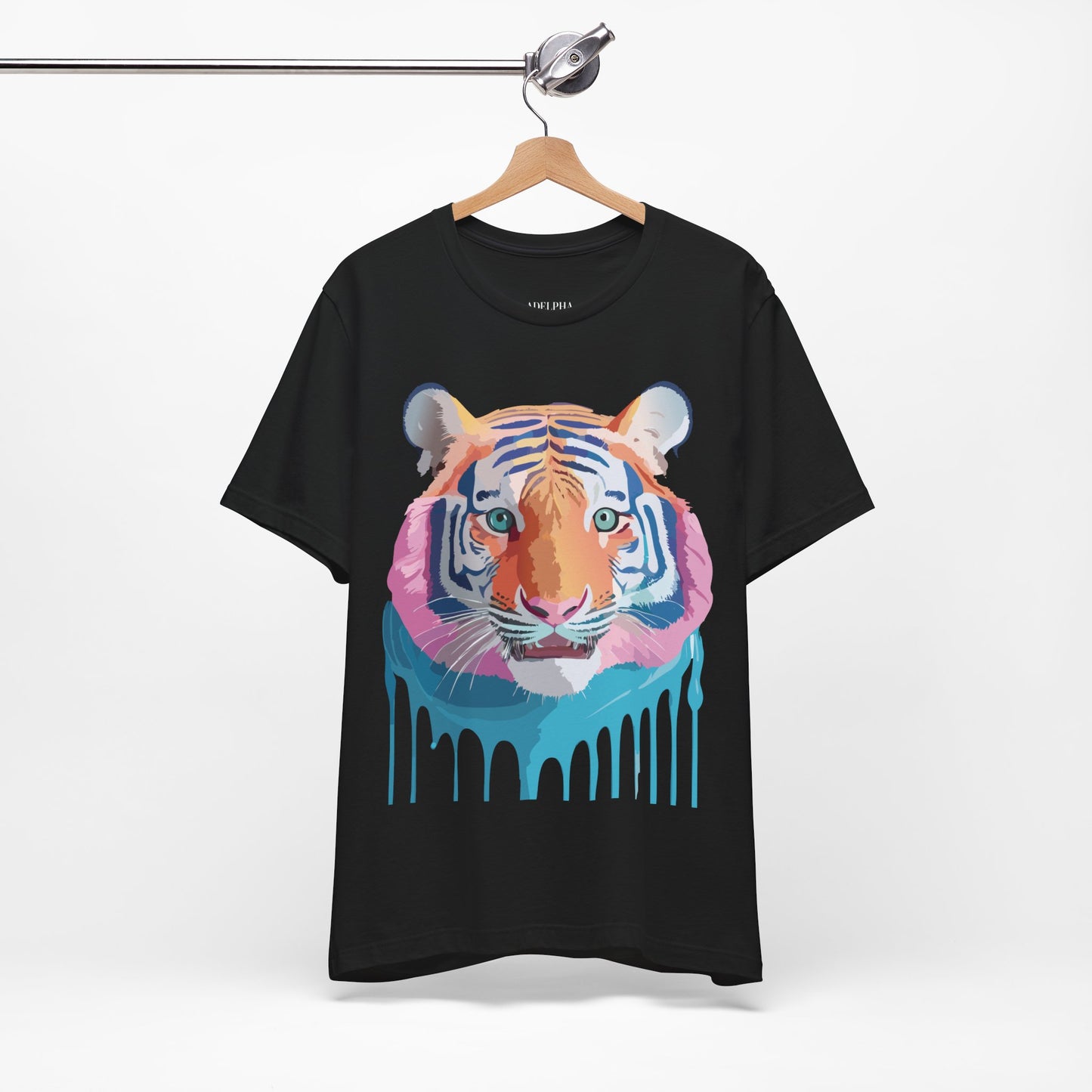 Natural Cotton Tee Shirt with Tiger