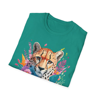 Unisex Cheetah Print Tee Softstyle Gildan 64000 Lightweight Apparel