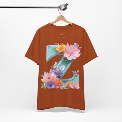 Natural Cotton Tee Shirt - Letters Collection - Z Printify