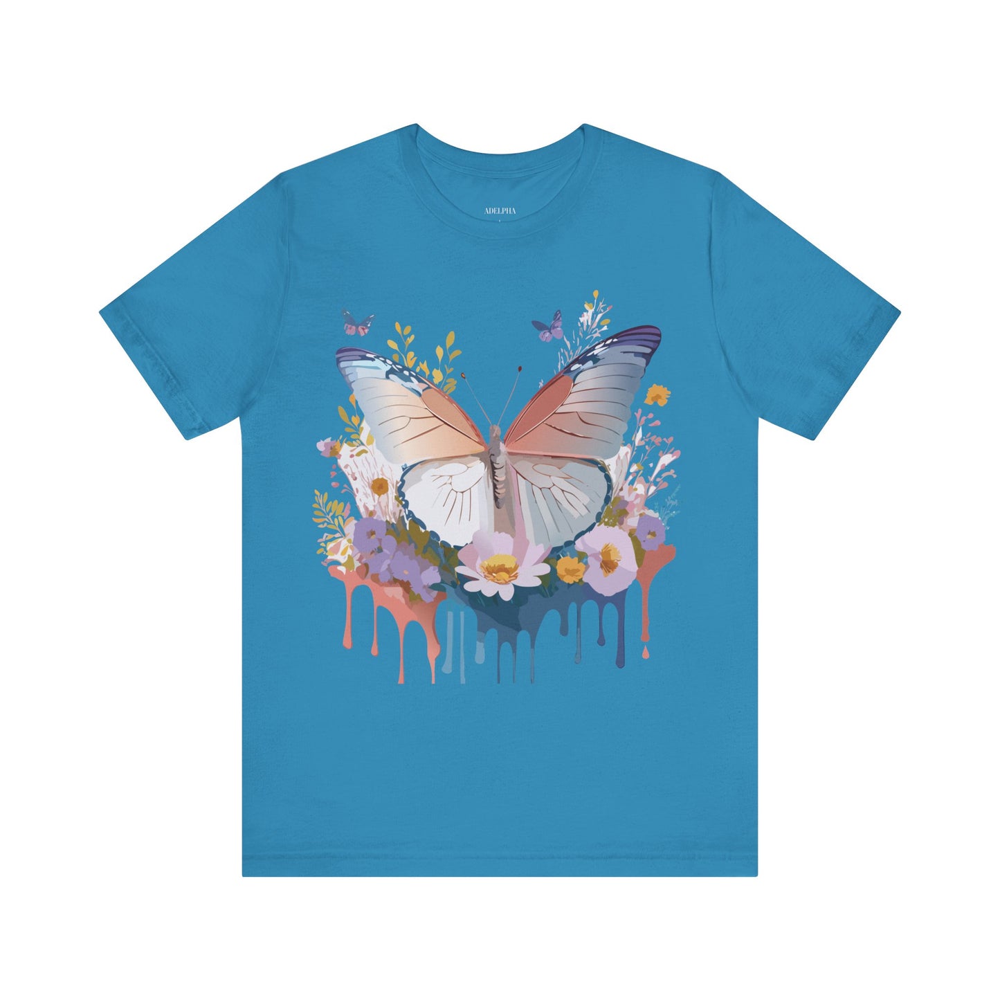 T-Shirt aus natürlicher Baumwolle mit Schmetterling