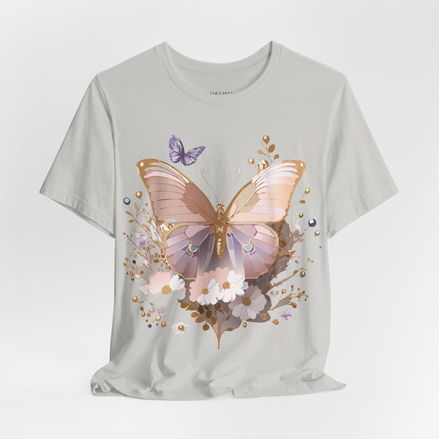 T-shirt en coton naturel avec papillon