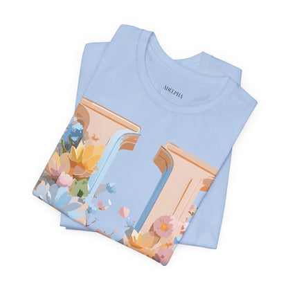 Natural Cotton Tee Shirt - Letters Collection - U Printify