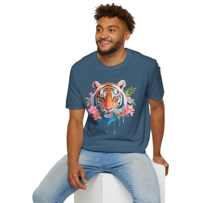 Tiger Shirt Unisex Animal Tee Gildan Softstyle 64000 Cotton Tee