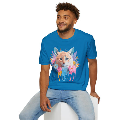 Unisex Cat Shirt Softstyle Tee 100 Percent Ring Spun Cotton Gildan 64000