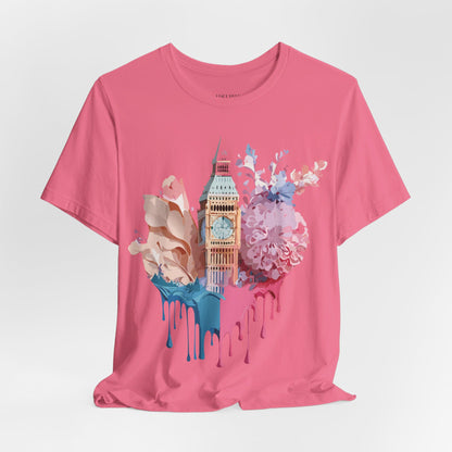 Natural Cotton Tee Shirt - Beautiful Places Collection - London Printify