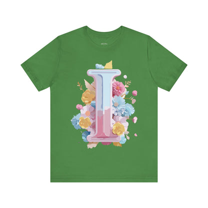 Natural Cotton Tee Shirt - Letters Collection - I Printify