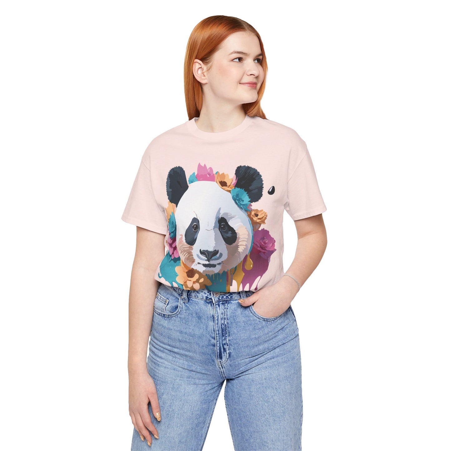 T-Shirt aus natürlicher Baumwolle mit Panda