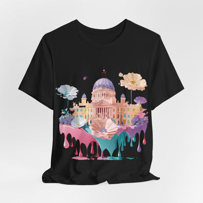Natural Cotton Tee Shirt - Beautiful Places Collection - Madrid Printify