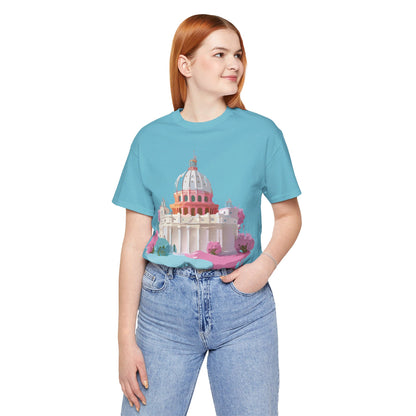 Natural Cotton Tee Shirt - Beautiful Places Collection - Rome Printify