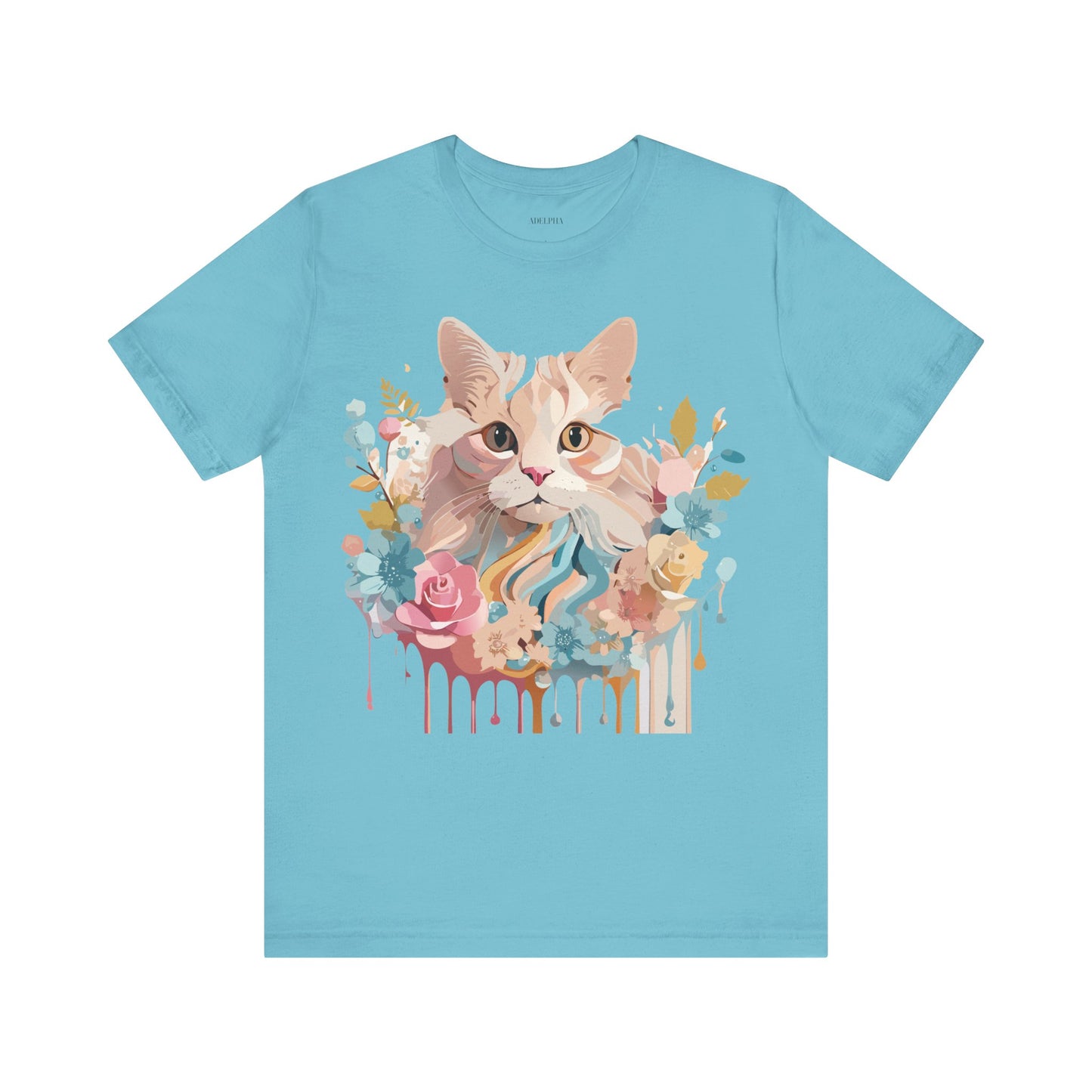 T-shirt en coton naturel avec chat