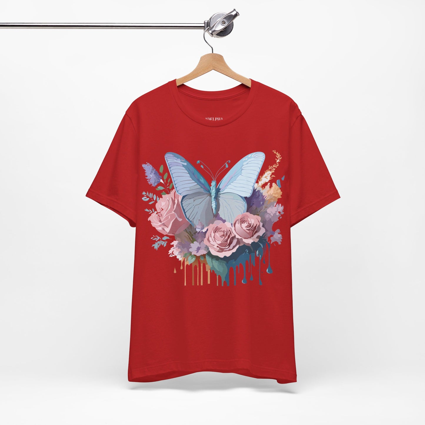 T-shirt en coton naturel avec papillon