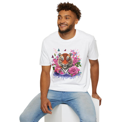 Tiger Shirt Unisex Gildan Softstyle Cotton Tee 100 Percent Ring Spun Comfort