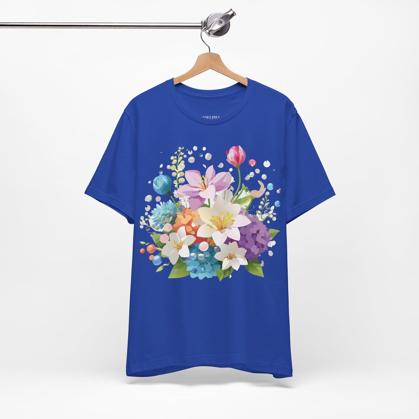 T-Shirt aus natürlicher Baumwolle mit Blumen