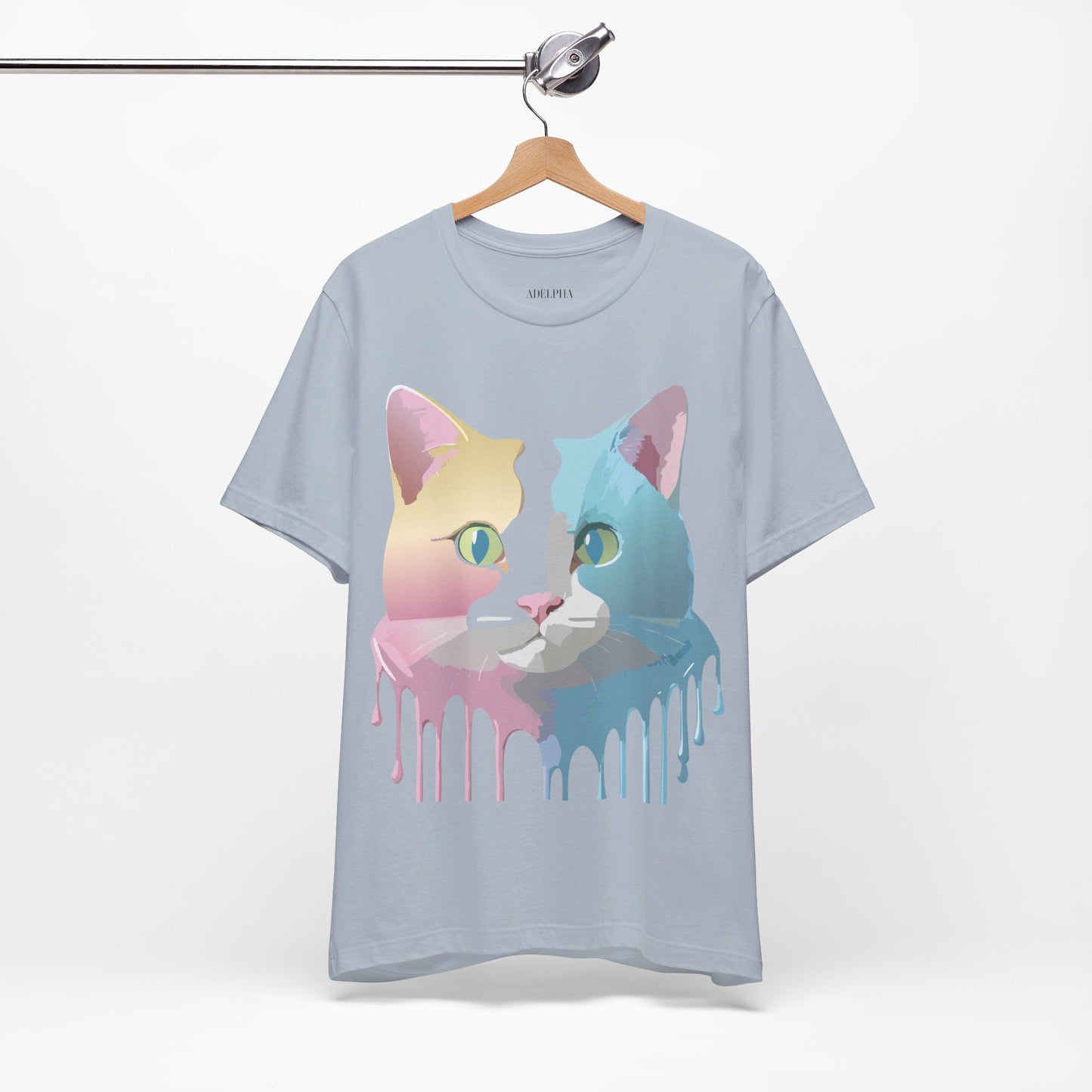 Natural Cotton Tee Shirt with Cat