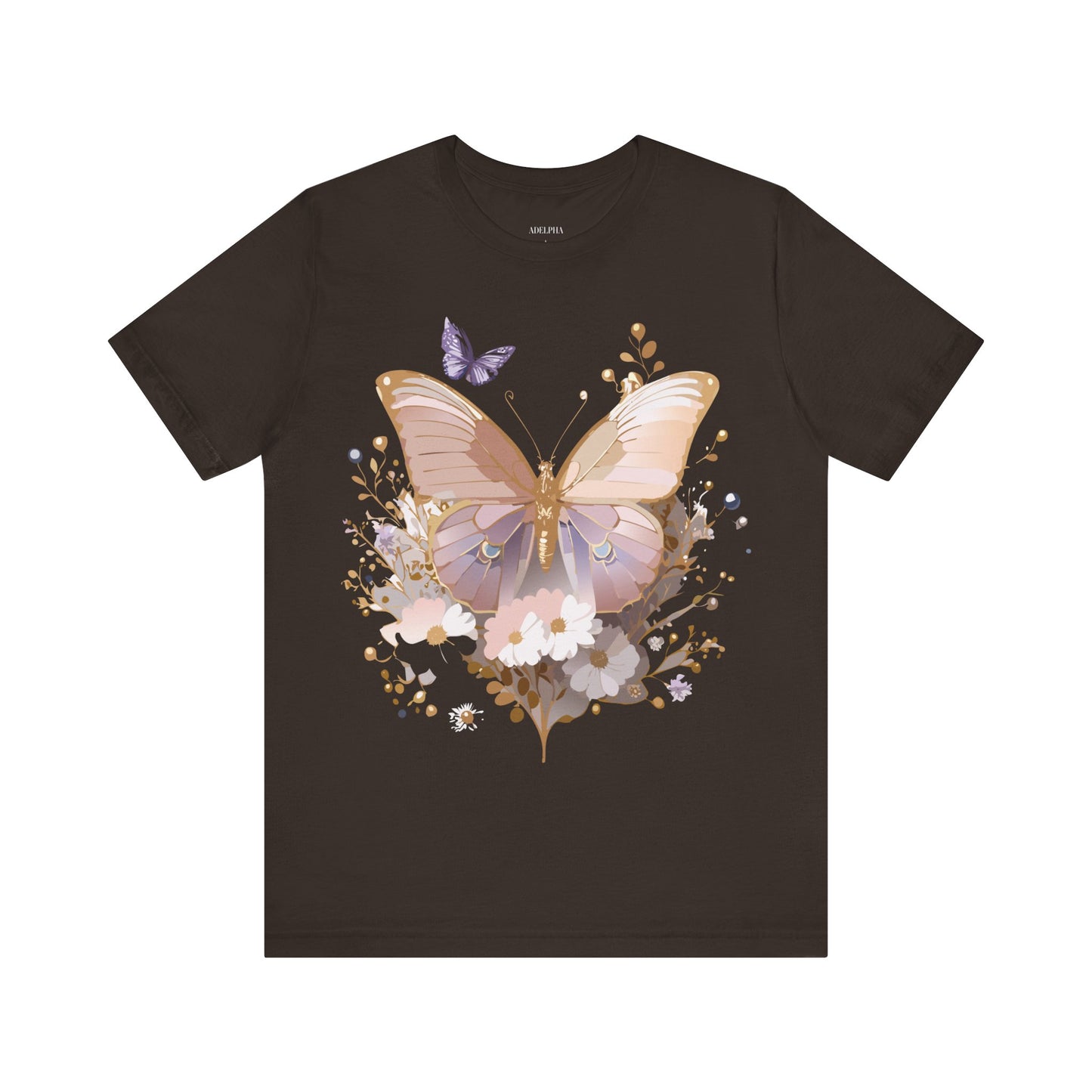 T-shirt en coton naturel avec papillon