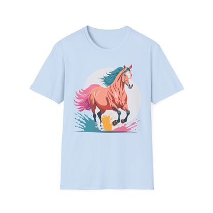 Unisex Horse Shirt Tee Gildan Softstyle 64000 Premium Ringspun Cotton