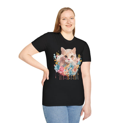 Unisex Cat Shirt Kitten Tee Cat Lover Tee Softstyle 64000 Gildan