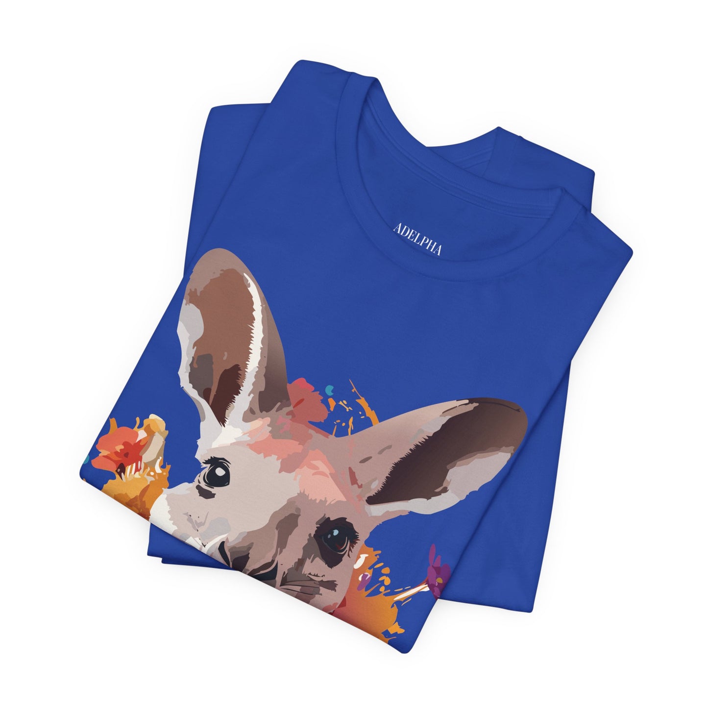 Natural Cotton Tee Shirt with Kangaroo