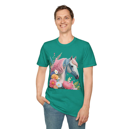 Horse Shirt Unisex Gildan Softstyle 64000 Cotton Tee With Animals