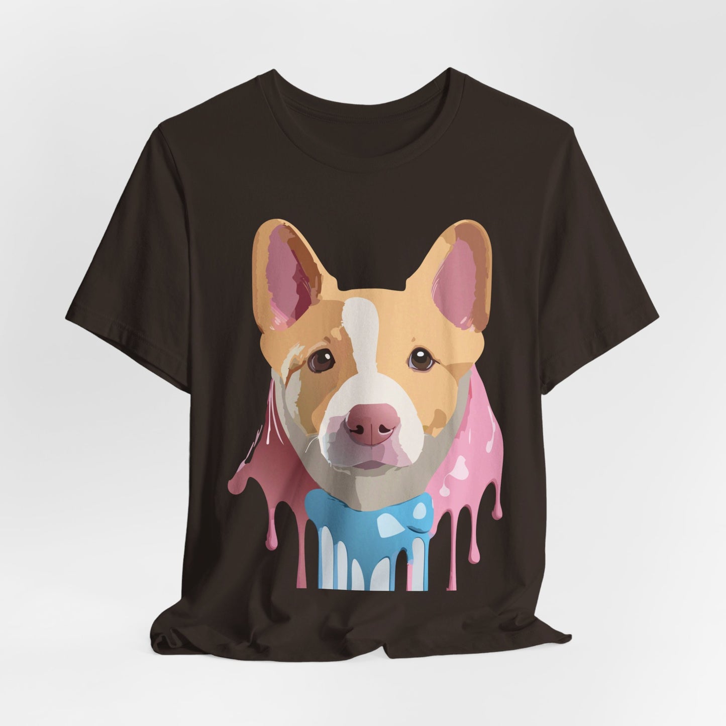 Natural Cotton Tee Shirt with Dog