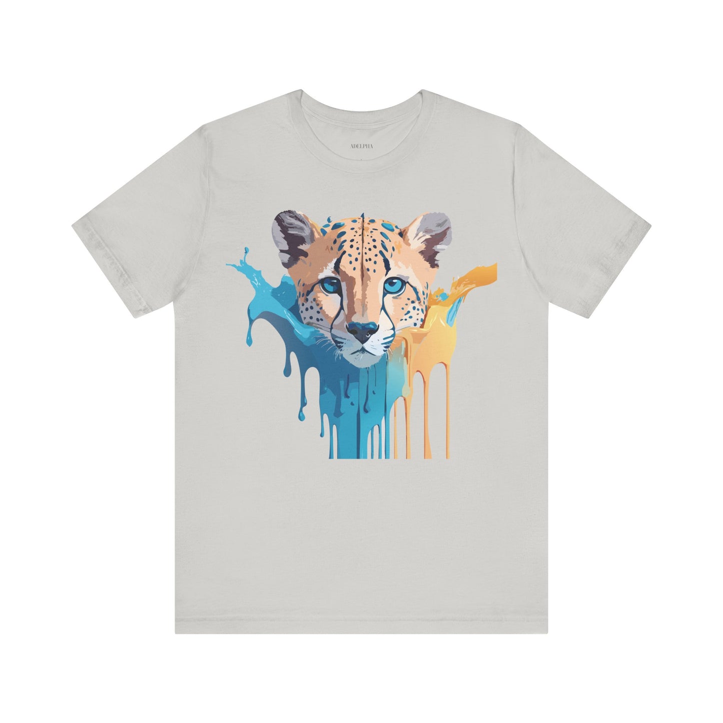 Natural Cotton Tee Shirt with Cheetah