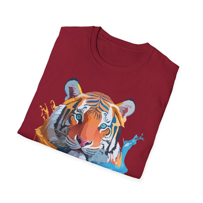 Tiger Shirt Unisex Animal Tee Ring Spun Cotton Gildan Softstyle Short Sleeve