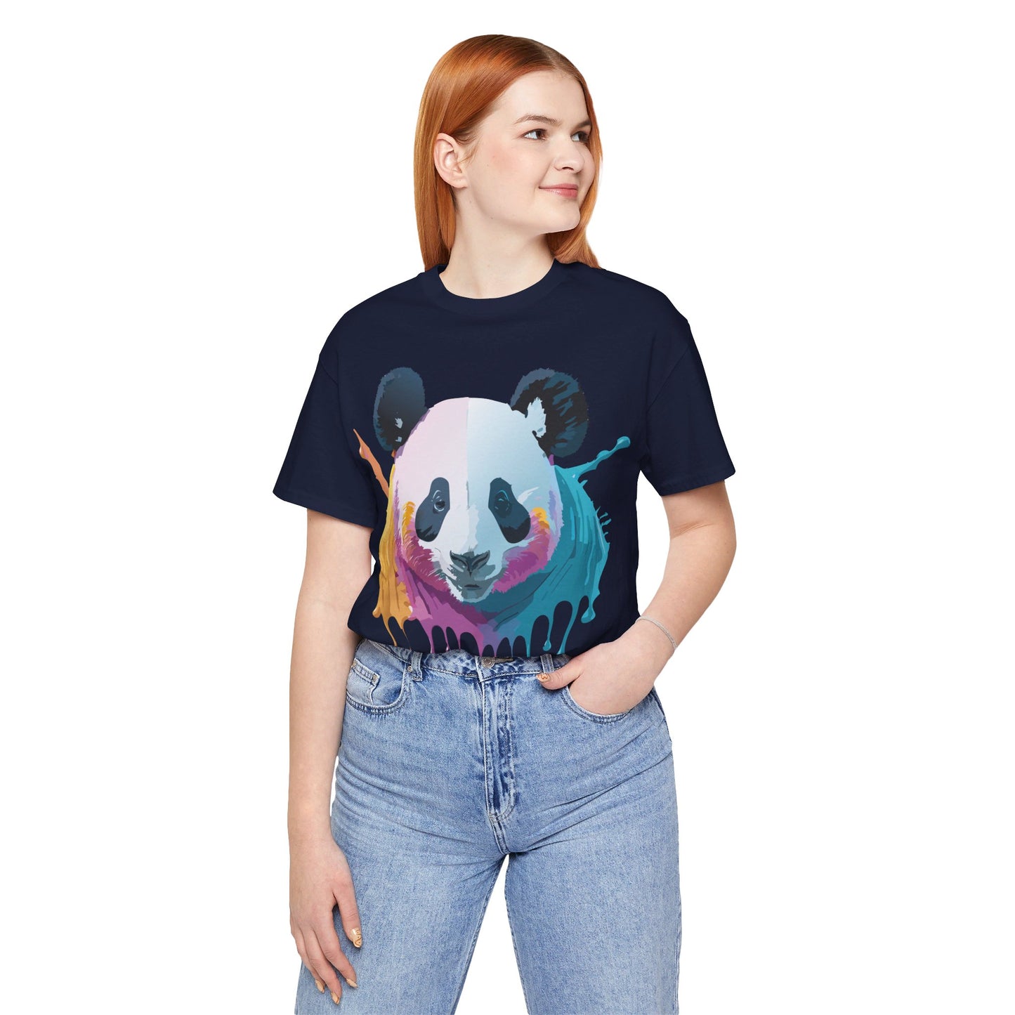 T-Shirt aus natürlicher Baumwolle mit Panda