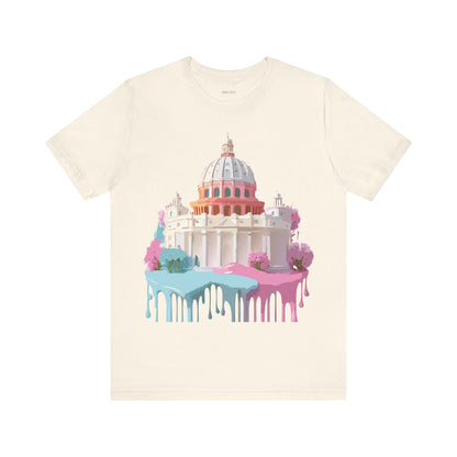 Natural Cotton Tee Shirt - Beautiful Places Collection - Rome Printify