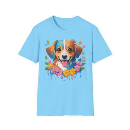 Dog Shirt Unisex Animal Tee 100 Percent Cotton Gildan Softstyle 64000