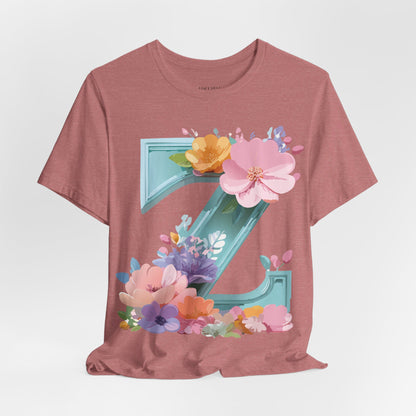 Natural Cotton Tee Shirt - Letters Collection - Z Printify