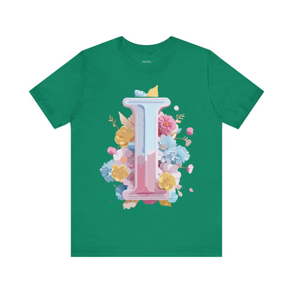 Natural Cotton Tee Shirt - Letters Collection - I Printify