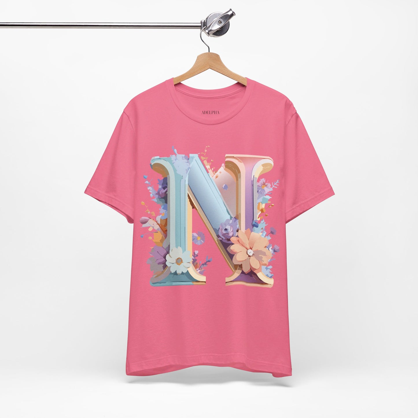 Natural Cotton Tee Shirt - Letters Collection - N