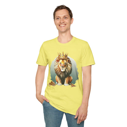 Unisex Lion Shirt Animal Tee Softstyle Gildan 64000 100 Percent Cotton Tee