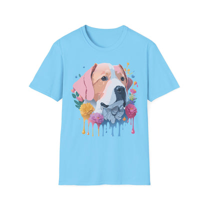 Dog Shirt Unisex Softstyle Cotton Tee 64000 Graphic Animal Print