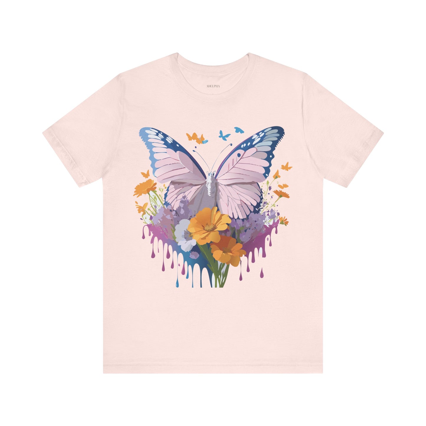 T-shirt en coton naturel avec papillon