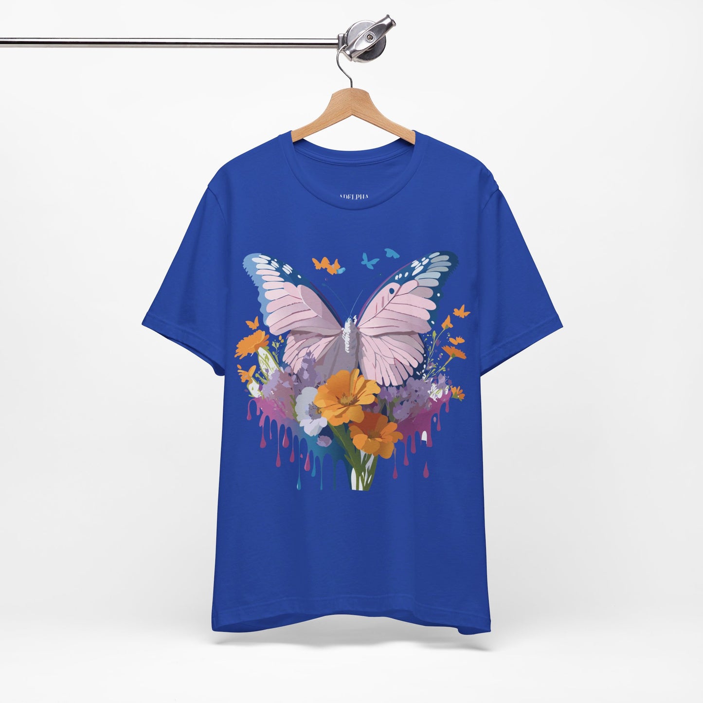 T-shirt en coton naturel avec papillon