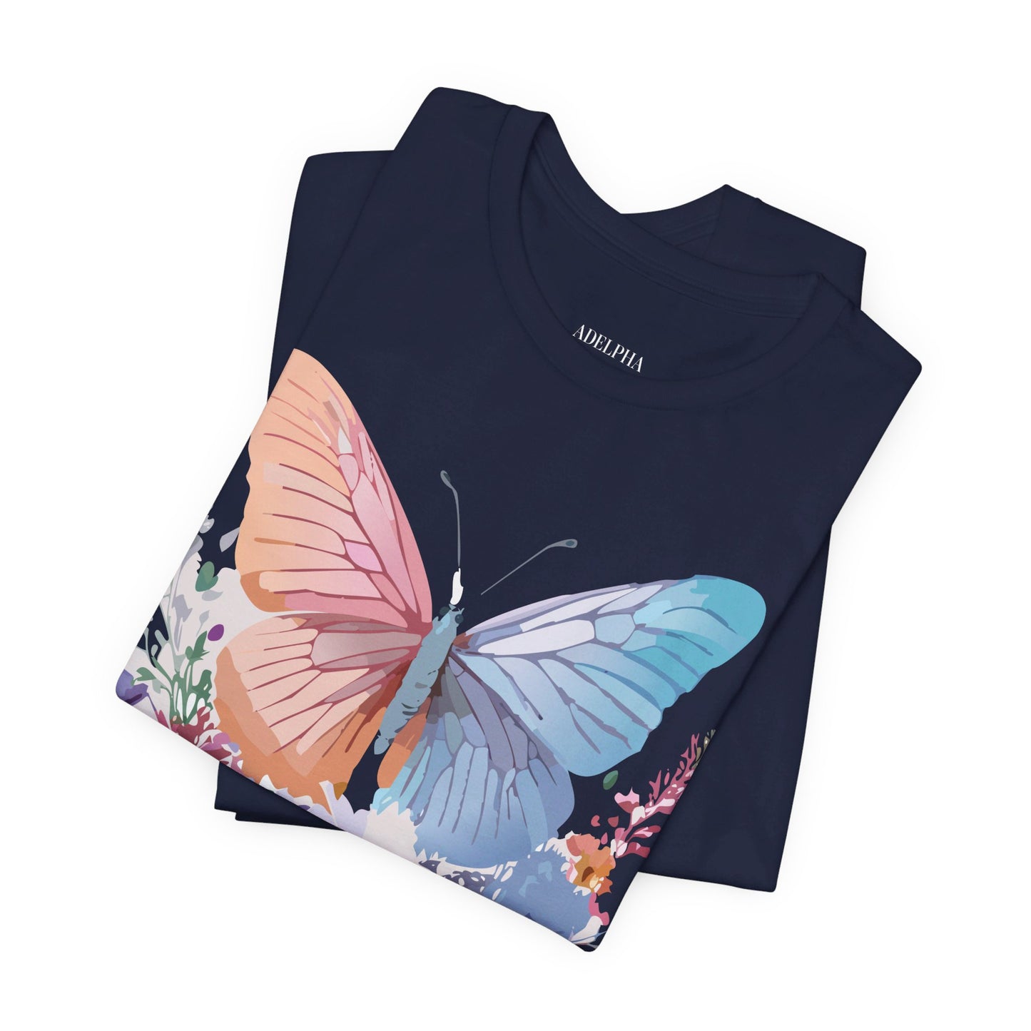 T-Shirt aus natürlicher Baumwolle mit Schmetterling