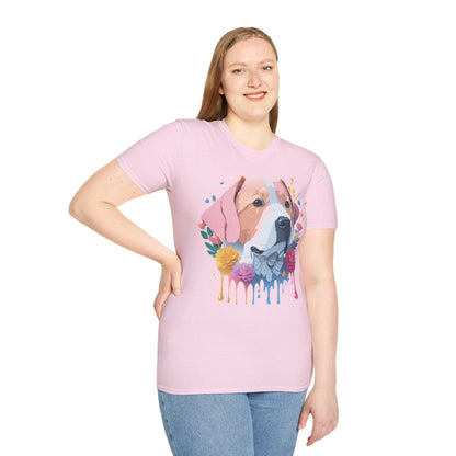 Dog Shirt Unisex Softstyle Cotton Tee 64000 Graphic Animal Print